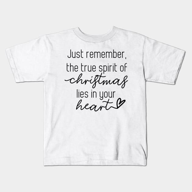 The True Spirit of Christmas Lies in Your Heart The Polar Express Kids T-Shirt by DreamsofTiaras